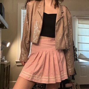 Anthropologie Sequin Moto Jacket